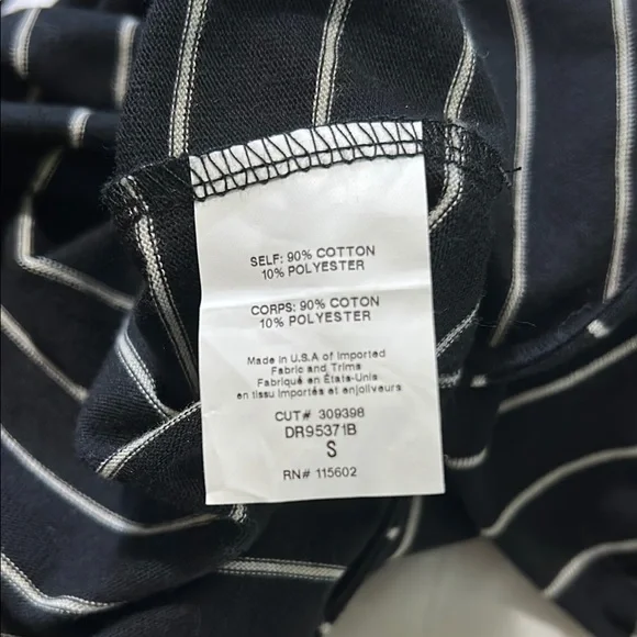 Lush  Black and Ivory Striped Sleeveless Knit Dress - Picture 5 of 10